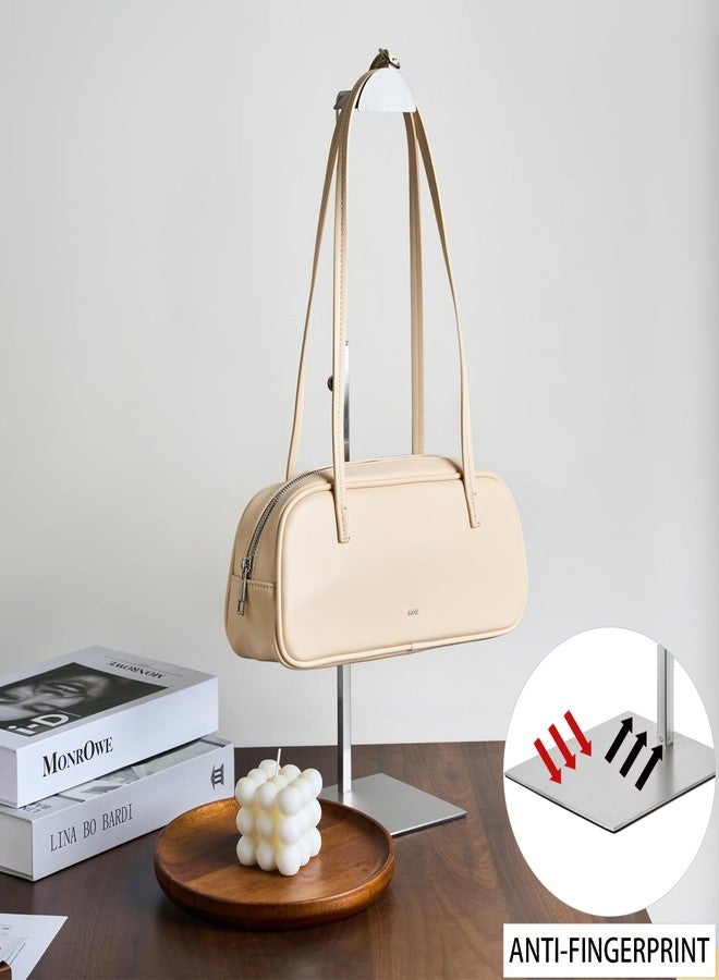 MCKECHSION Handbag Display Stand - Set of 3 Purse Display Stand Stainless Steel Jewelry Organizer Stand Table Hanging Hook Stands Adjustable Height for Home Store Boutique Counter - Image 2